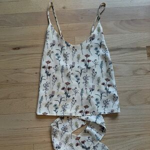 Open Back flower tank top